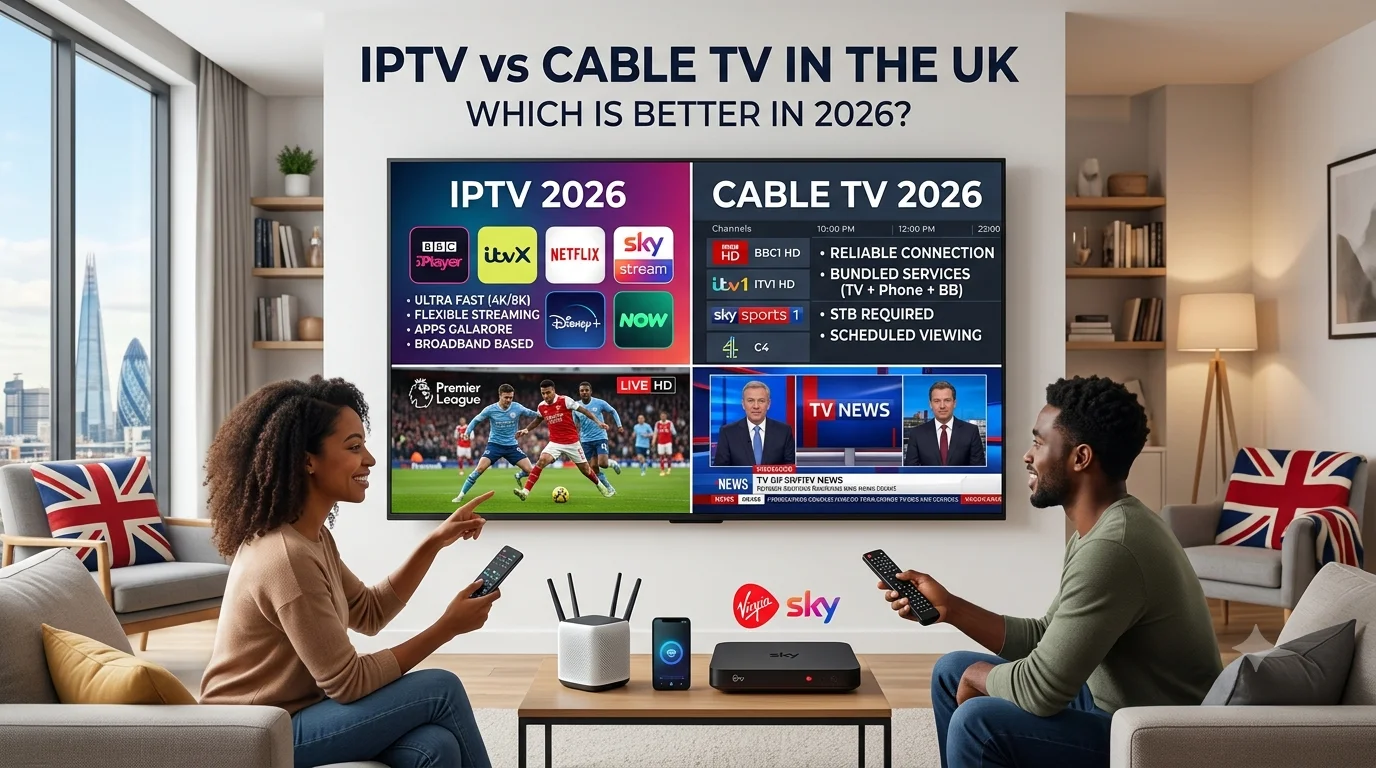 IPTV vs cable TV in the UK — 2026 comparison by AtlasTV
